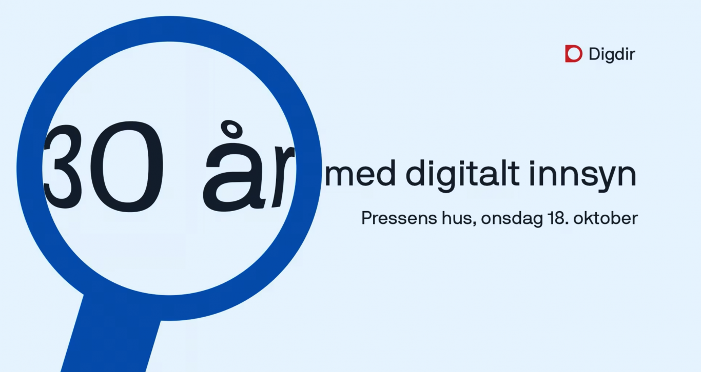 30 år Med Digitalt Innsyn | Digdir